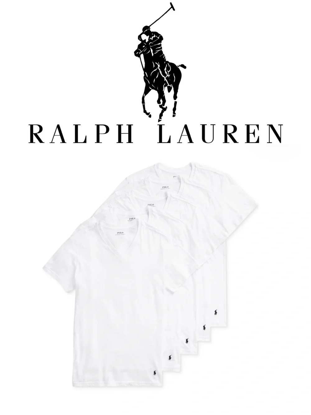 3/$30 Men's 5-Pack Slim Fit Classic Cotton V-Neck T-Shirts size small